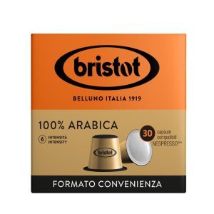 Cápsulas de café Italiano Bristot - 100% Arabica, 30 cápsulas